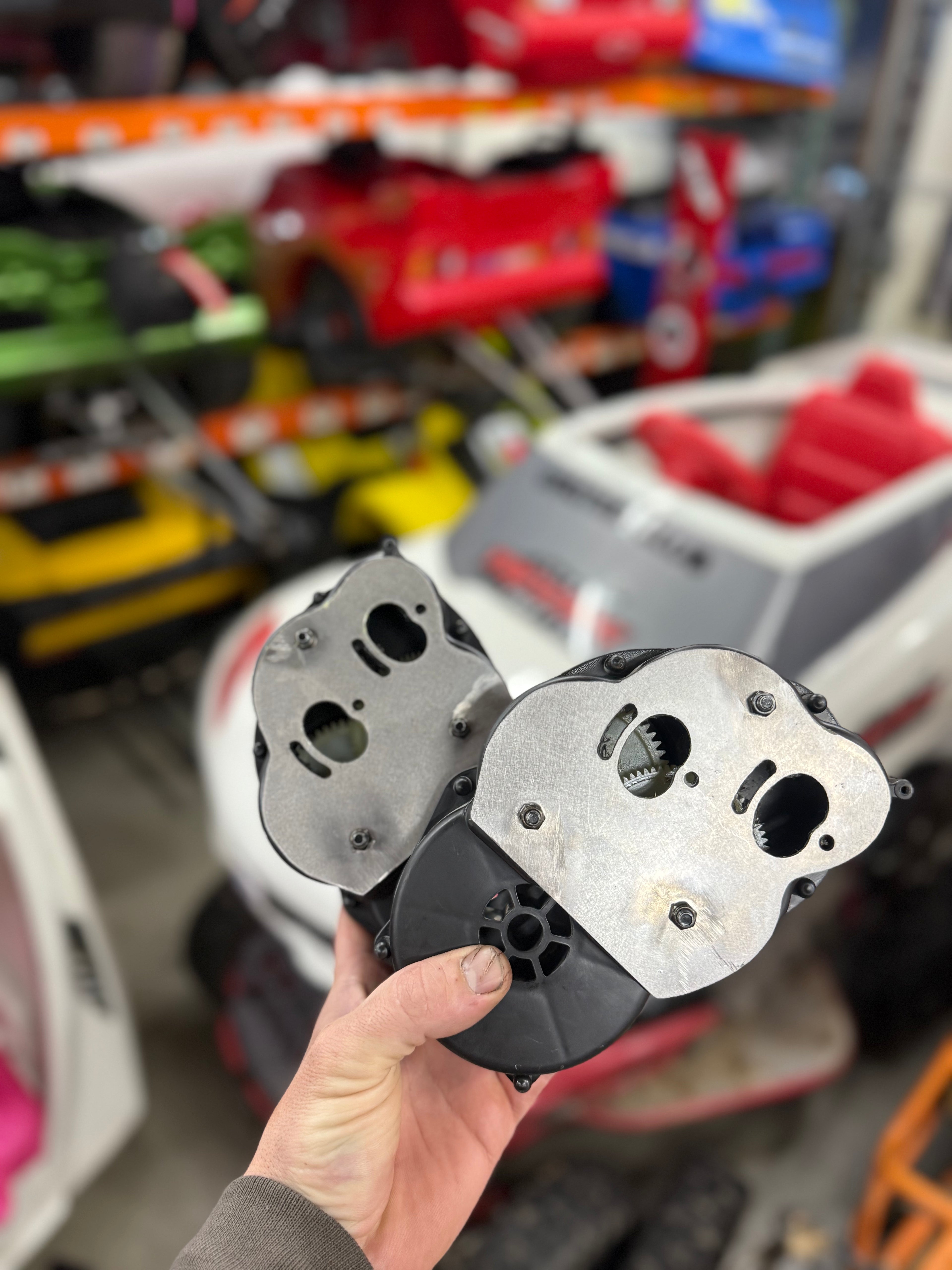 Kid Trax Gear Boxes W/ Gears and Dual Motor Plates Installed